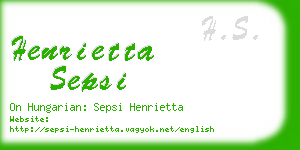 henrietta sepsi business card